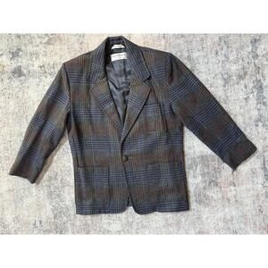 VTG 80’s Yves Saint Laurent Multicolor Tweed Wool Blazer Sports Coat Mens 38R
